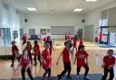 The sponsored danceathon in Blenheim Road Community Primary School. Picture: Cwmbran Life