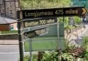 Show me the way Longjumeau , signs pointing the way to Pontypool's twin towns are to be relocated.