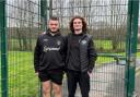 Harley Ryan (left with coach Ross Othen) from Cwmbran, has been able to achieve his dreams of playing rugby through the council's Positive Futures programme