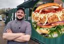 Barry Fallon of Tin Can Kitchen which serves burgers from a shipping container.