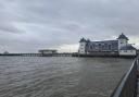 Penarth Pier is experiencing massive high tides at the moment