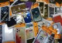 190 counterfeit phone covers were found