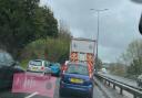 Traffic chaos on key road between Newport and Cwmbran with traffic standstill