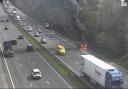 Vehicle fire on M4 causes major delays on motorway