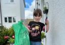 Neve Taylor, five, has been praised by her parents and community for her efforts for the environment with litter picking