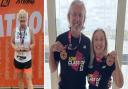 Paula Price, Stuart and Sue Thomas were three of the London Marathon runners raising money for St David's Hospice