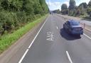 Fire service put out vehicle fire on A449 in Monmouthshire