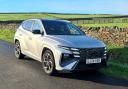 The Hyundai Tucson catches the April sunshine in West Yorkshire