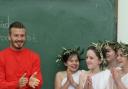 David Beckham visited the Experimental School of the University of Athens