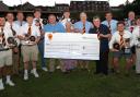 Members of Blackwood Town Council presented Blackwood Rugby Club with £12,000 funding to help with flooding issues