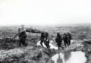 QUAGMIRE: Stretcher bearers battle through the mud during Battle of Passchendaele