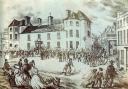 UPRISING: A depiction of the Chartists massing outside the Westgate Hotel on November 4 1839