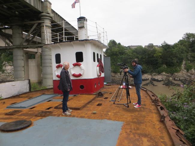 ITV filming Vanished Wales at the Severn Princess in Chepstow