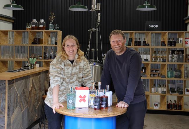 Nina and Joe Howden of Silver Circle Distillery in Catbrook Picture: Ollie Barnes