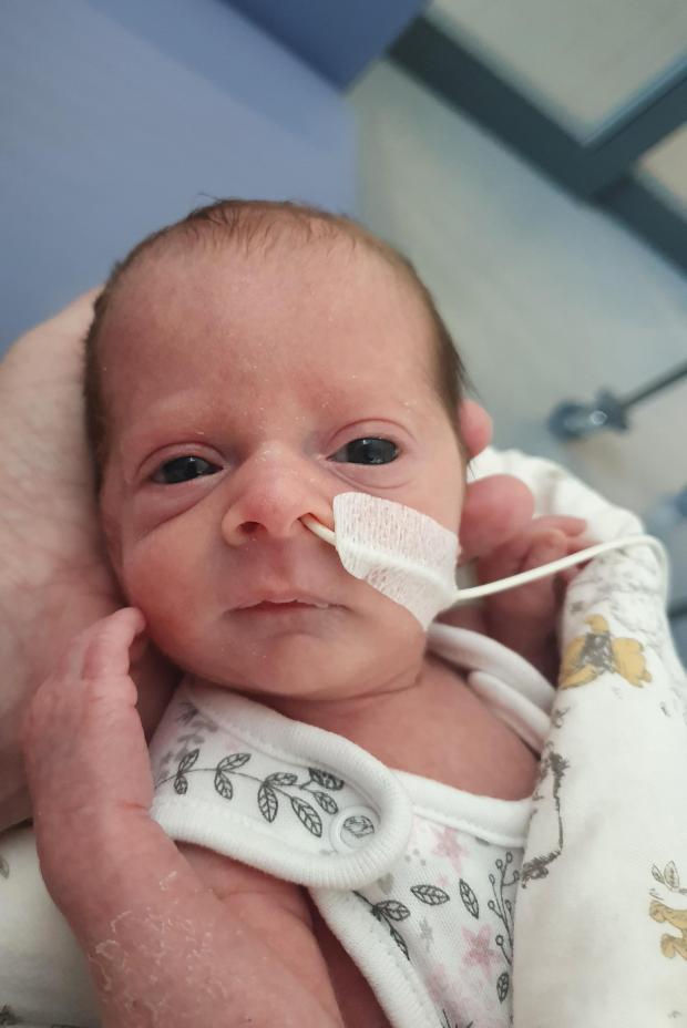 South Wales Argus: Emily at 1 week old