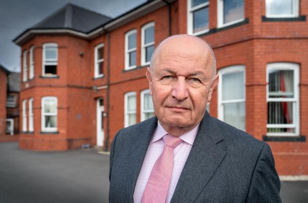 South Wales Argus: Brian Rosenberg outside Tregwilym Lodge Nursing and Residential Home. Picture: Care Forum Wales.