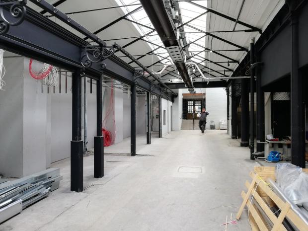 South Wales Argus: A look inside Newport Market during the £12m renovation project.