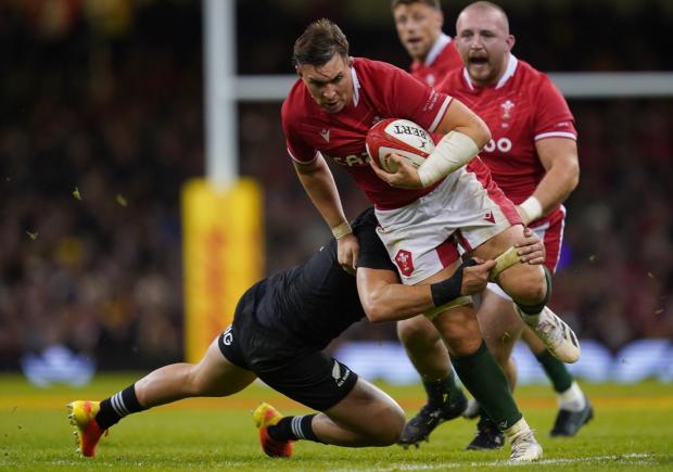 South Wales Argus: Taine Basham on the charge for Wales against New Zealand