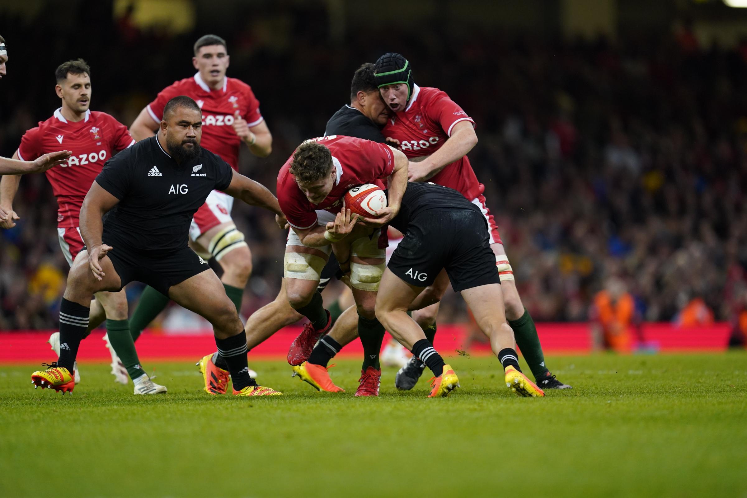 Dragons lock Will Rowlands carrying hard for Wales against New Zealand