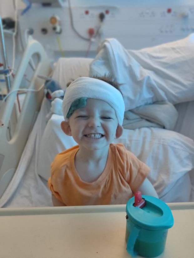 South Wales Argus: Charlie in hospital