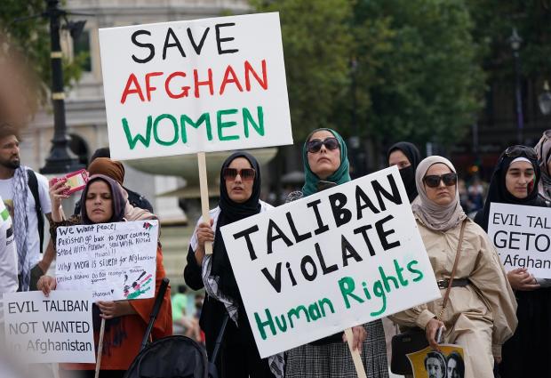 South Wales Argus: People at an Afghan solidarity rally in Trafalgar Square, London, in September. Picture: Yui Mok/PA Wire