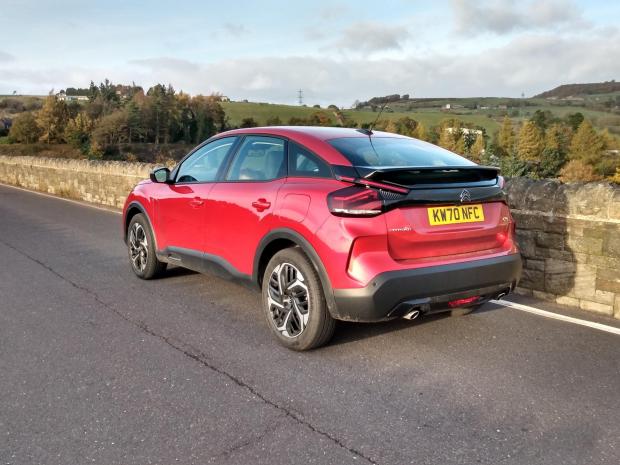 South Wales Argus: The Citroen C4 Sense Plus pictured on a sunny day during a test drive near the border between South Yorkshire and Derbyshire