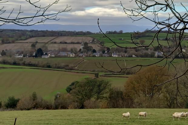 South Wales Argus: A general view of Trellech, a village around five miles south of Monmouth.