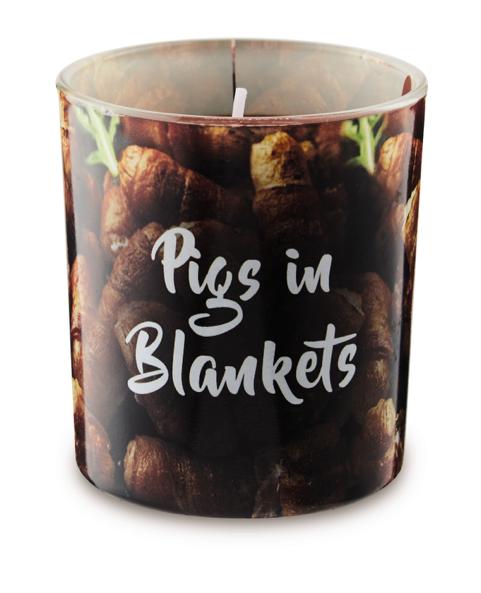 South Wales Argus: Pigs in Blankets candle (Aldi)