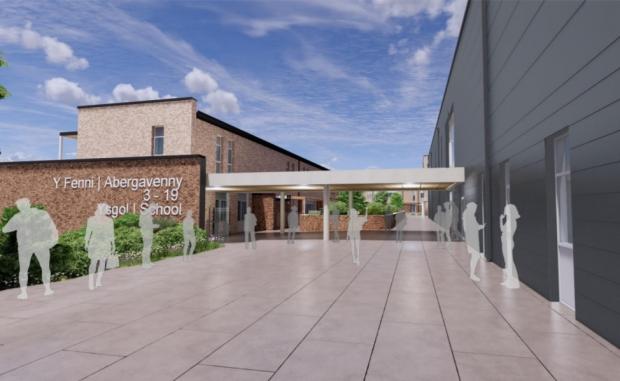 South Wales Argus: A view of how the main entrance could look. Picture: Rio Architects/ Monmouthshire council 