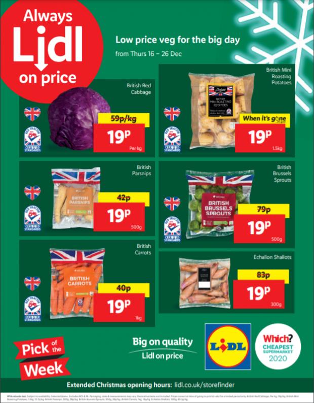 South Wales Argus: Lidl Christmas vegetables (Lidl)