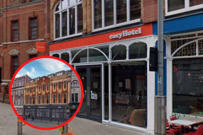 The easyHotel in Birmingham, and an artist impression of how the Newport hotel could look