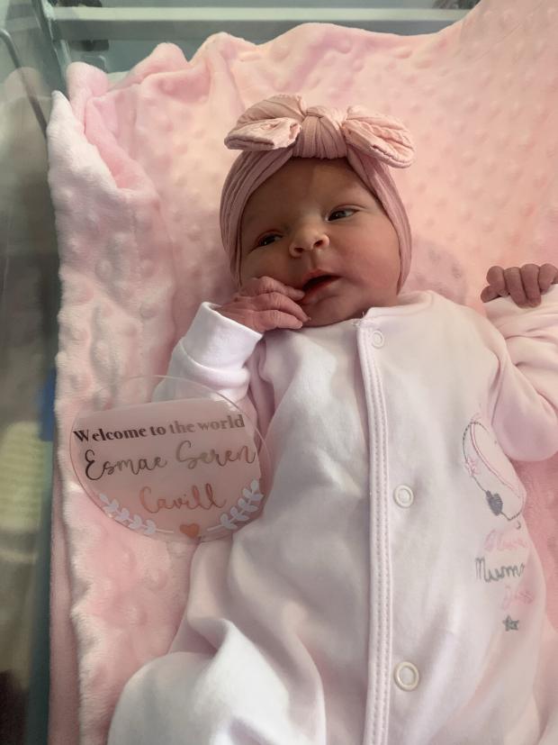 South Wales Argus: Esmae Seren Cavill was born on November 9, 2021, at the Grange University Hospital, near Cwmbran, weighing 7lbs 6oz. Her parents are Emily Jo Warren and Christopher Cavill, of Six Bells, and her bog brother is Sebby (six). 