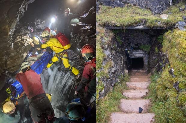South Wales Argus: South & Mid Wales Cave Rescue Team / Chris Fairweather/Huw Evans Agency 