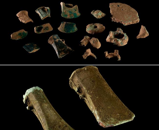 The artefacts are said to be from the late Bronze Age.