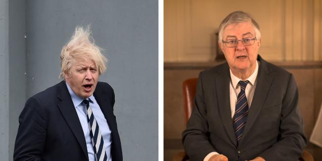 Boris Johnson and Mark Drakeford
