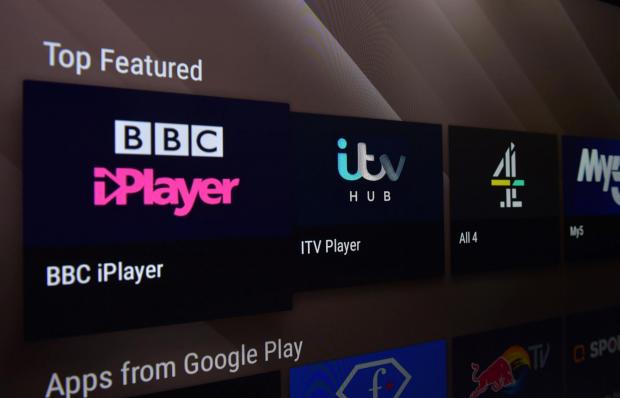 South Wales Argus: BBC iPlayer, ITV Hub, All 4, My 5 streaming apps on Smart TV. Credit: PA