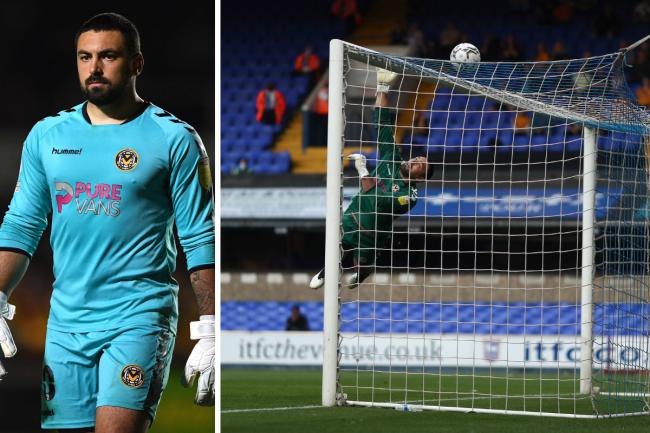 QUALITY: Nick Townsend is determined to keep his spot in goal for Newport County