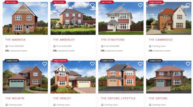 South Wales Argus: A selection of the homes being advertised on Redrow's website currently Picture: Redrow