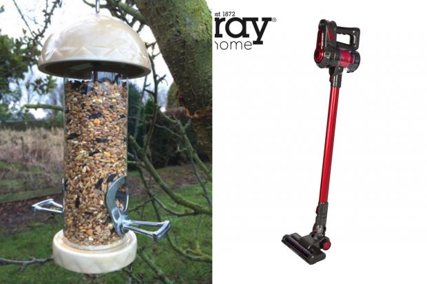 South Wales Argus: Bird feeders andthe Beldray Airspire 2-in-1 Cordless Vacuum Cleaner feature in Lidl's Middle Aisle this week.