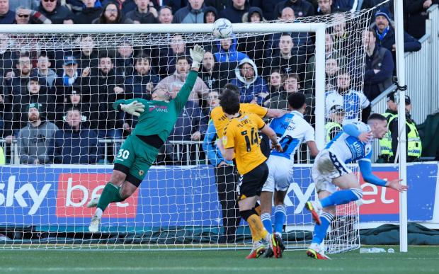 South Wales Argus: DENIED: Luca Hoole almost levelled for Bristol Rovers at Newport County but was denied by Nick Townsend