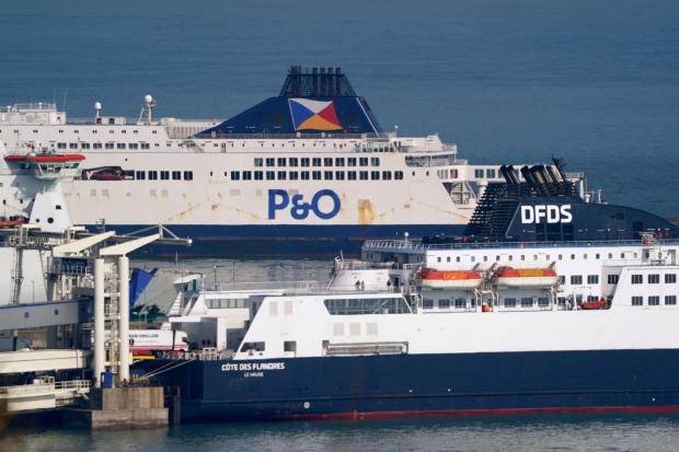 A P&O ferry moored at the Port of Dover in Kent after the ferry giant handed 800 seafarers immediate severance notices last week and services remain suspended. Picture date: Tuesday March 22, 2022. PA Photo. See PA story SEA Ferries. Photo credit