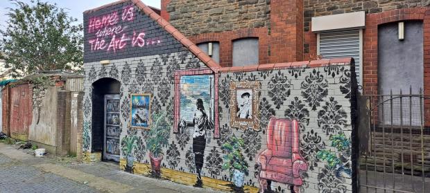 South Wales Argus: It's the first street artwork commissioned as part of the 'Art of Pill' project.