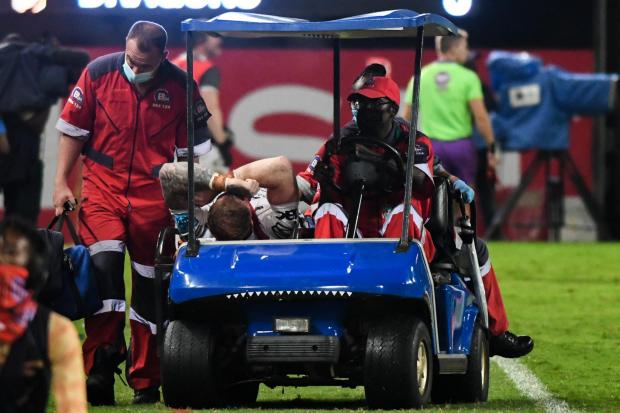 South Wales Argus: BLOW: Ross Moriarty was stretchered off against the Sharks