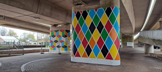 South Wales Argus: The artwork near the Harlequin roundabout in Newport.
