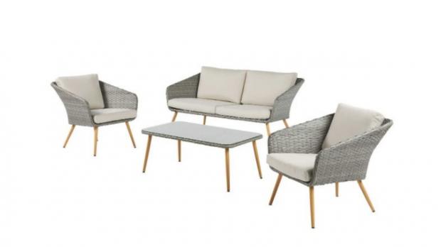 South Wales Argus: Modern Garden Furniture Coffee Set (Aldi)