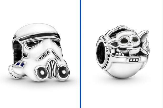South Wales Argus: (left to right) Stormtrooper charm and Grogu and crib charm. Credit: Pandora
