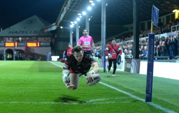South Wales Argus: FAVOURITE: Hallam Amos scored 36 tries for the Dragons
