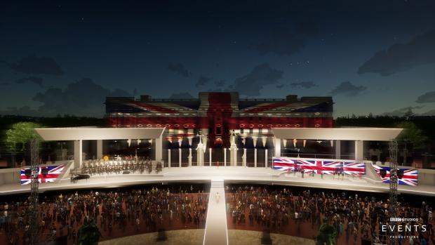 South Wales Argus: Buckingham Palace will be projected with the image of a Union flag. Picture: PA