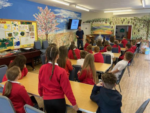 South Wales Argus: The children at Garnteg Primary School having a lesson on looking after the planet at Noddfa Church. Picture: Noddfa Church. South Wales Argus: The children at Garnteg Primary School having a lesson on looking after the planet at Noddfa Church. Picture: Noddfa Church.