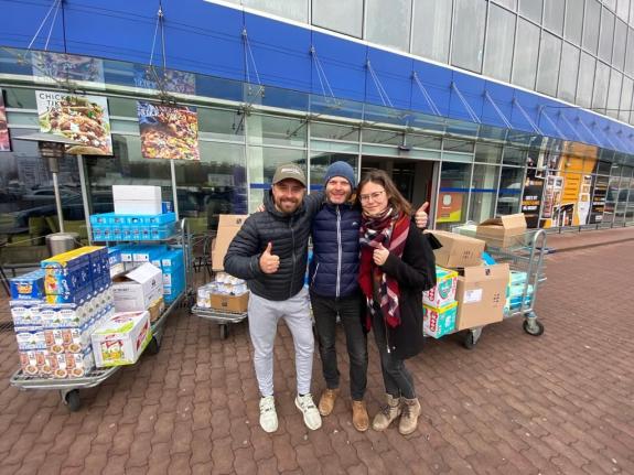 South Wales Argus: James Ward with £2,000 of produce that was sent to refugee centre in Poland near Ukrainian border. Picture: James Ward. South Wales Argus: James Ward with £2,000 of produce that was sent to refugee centre in Poland near Ukrainian border. Picture: James Ward.